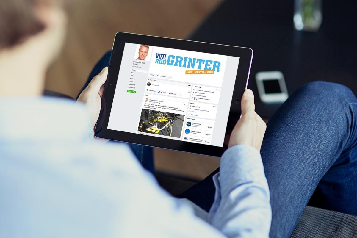 Rob Grinter campaign Facebook social media