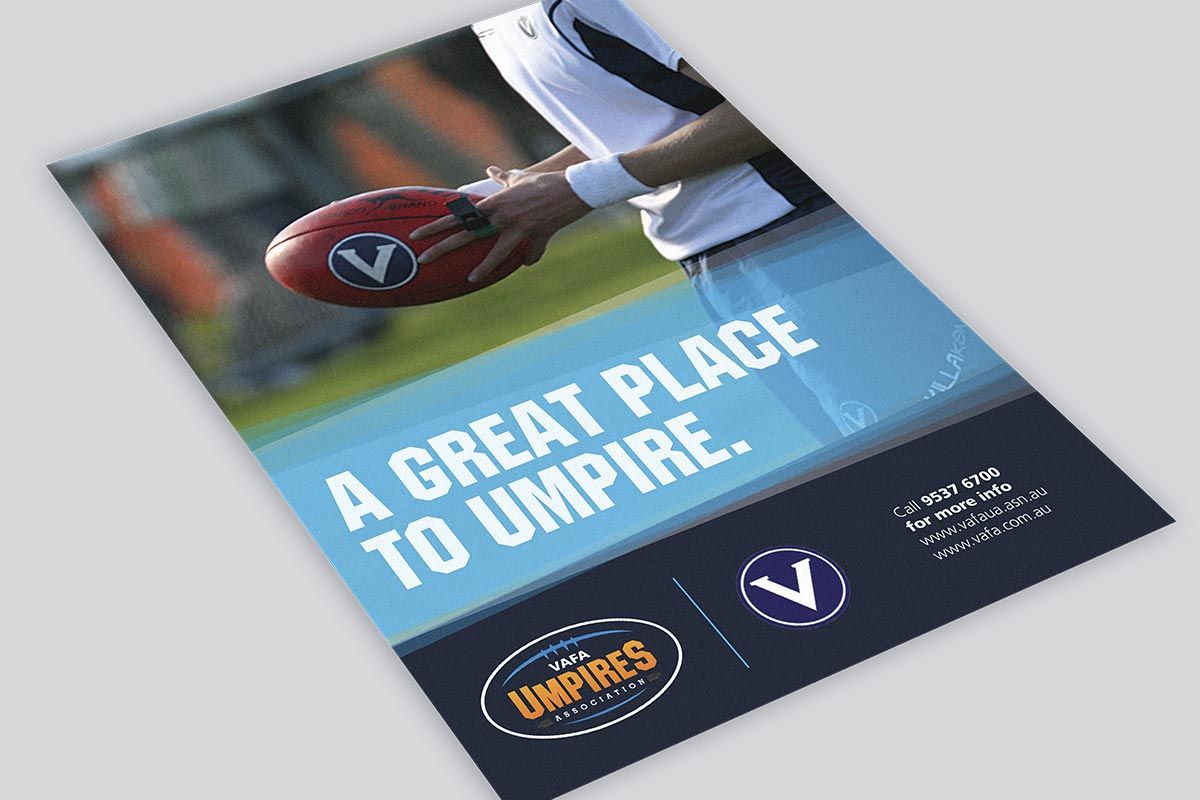 VAFA a great place to umpire poster