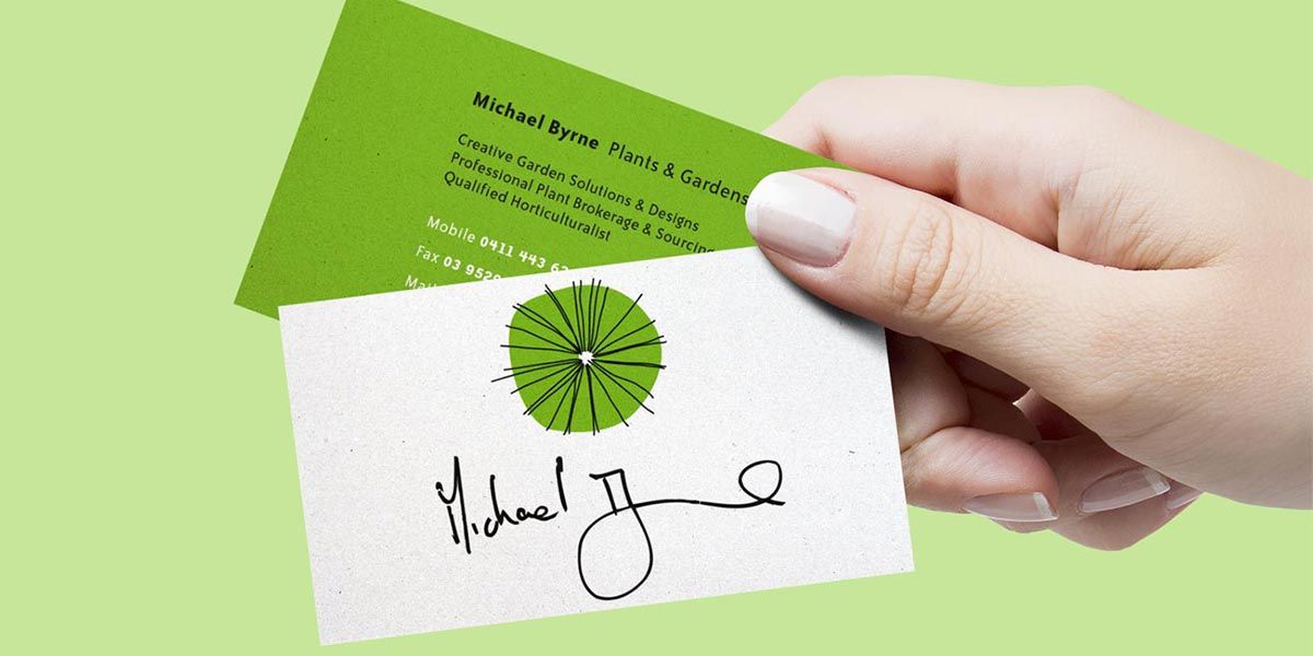 Michael Byrne branding business cards 