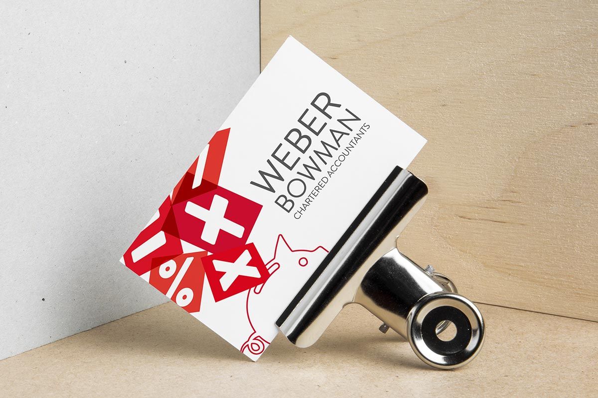 weber bowman branding business cards 