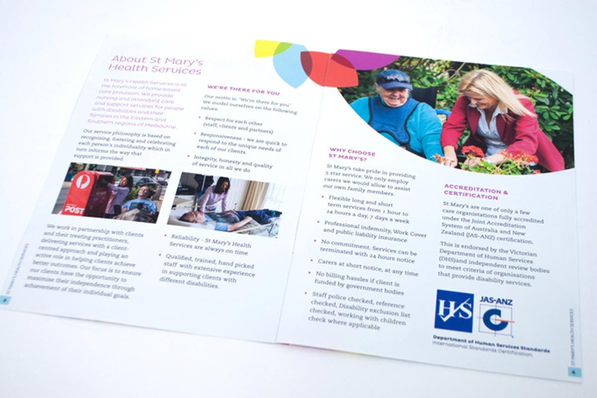 St Mary’s Health Services Brochures
