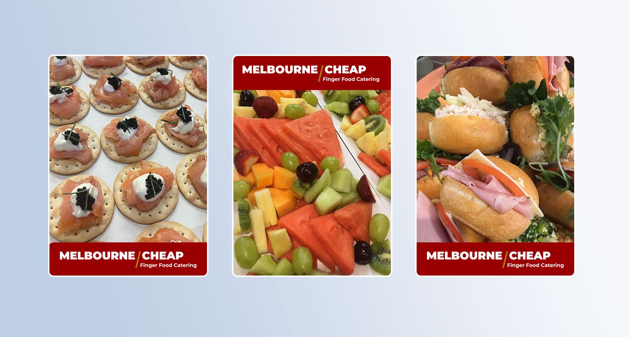 Cheap finger food responsive website and food menus