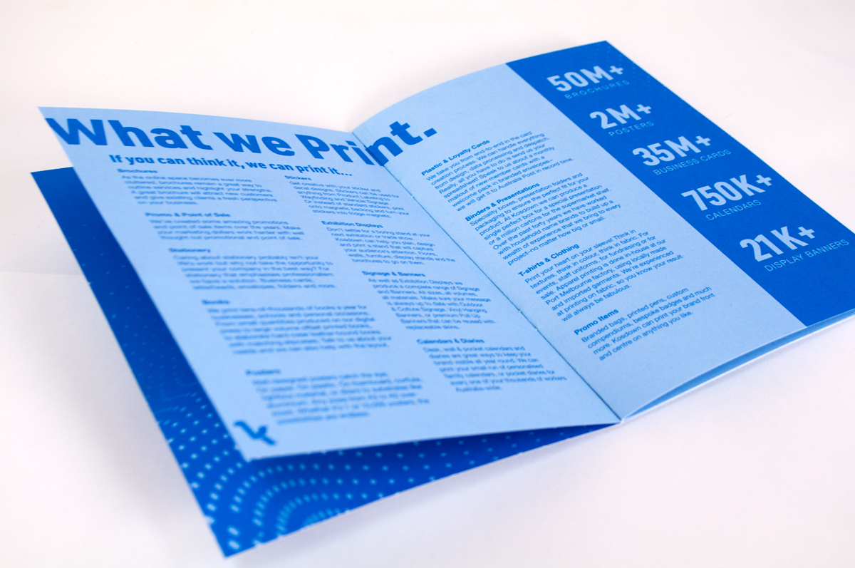Kosdown printing brochure