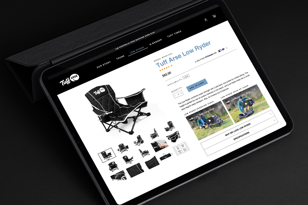 Tuff Arse Camp Chair website