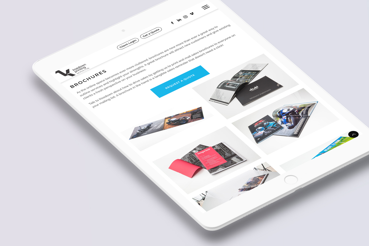 Kosdown printing brochures