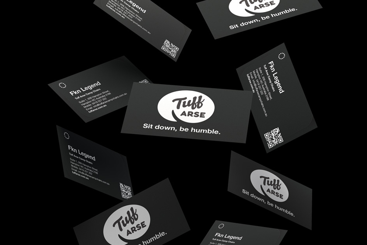 Tuff Arse Camp Chairs - Business Card