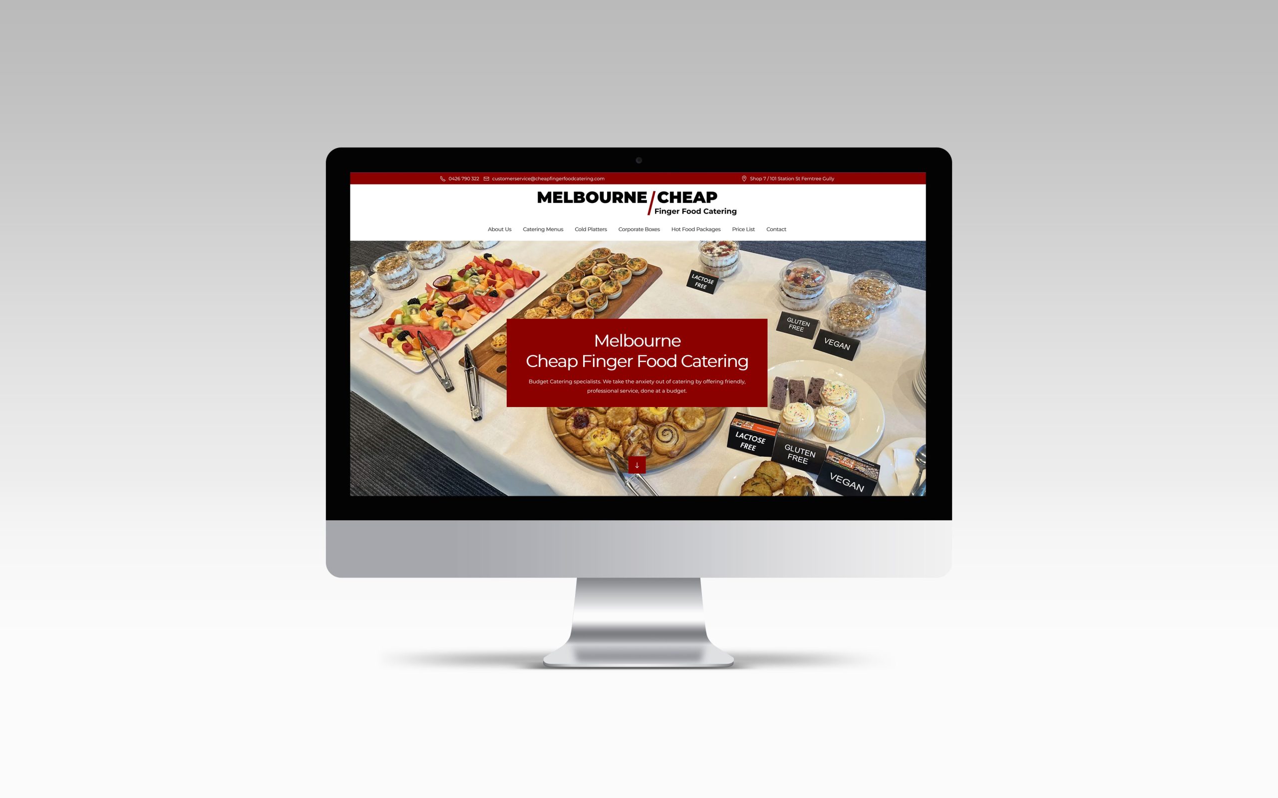 Cheap finger food responsive website and food menus
